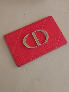 Authentic Christian Dior Red Quilted Mirror with CD Logo Limited Edition